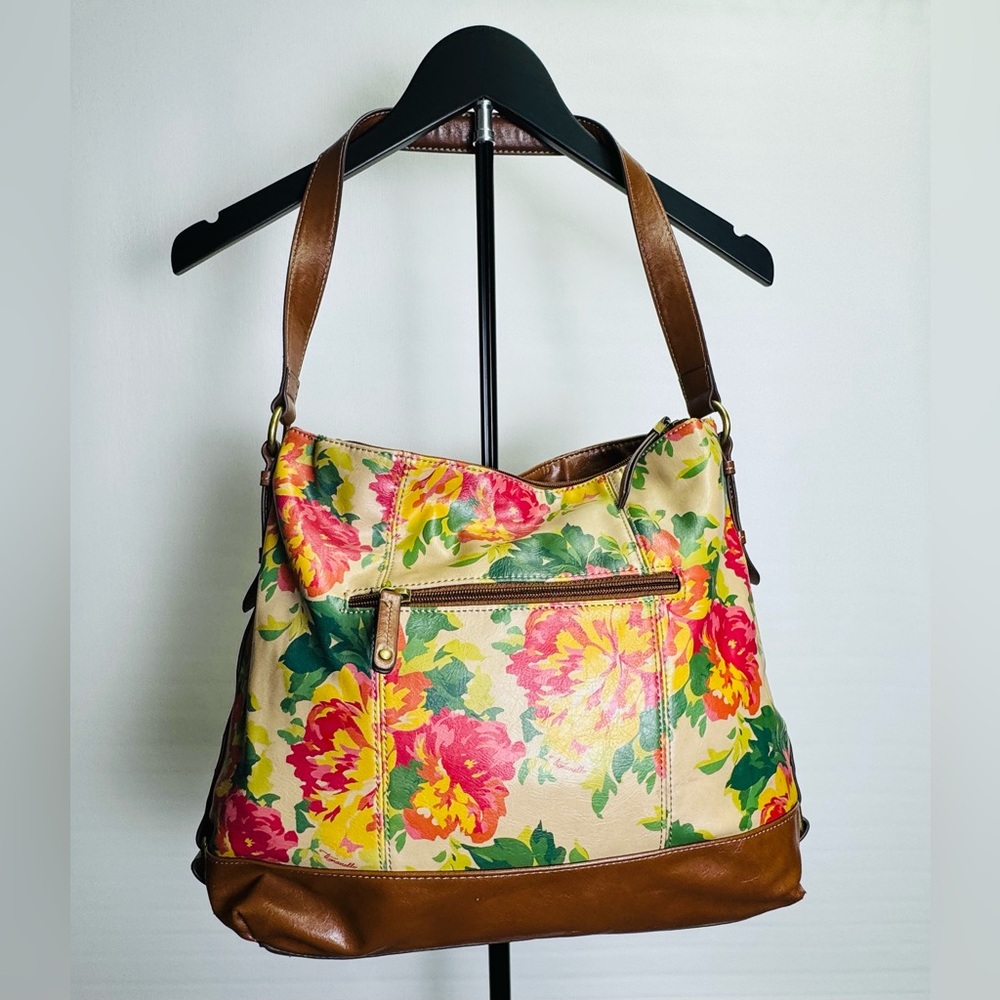 Tignanello Shoulder or Satchel Purse Bag Floral Tropical Purse